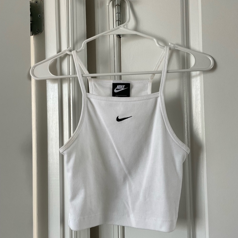 Nike cropped tank white size XS